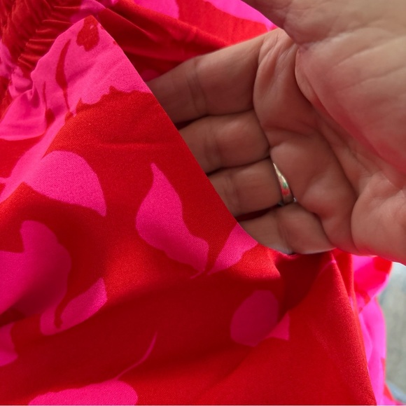 Floral Red ,pink Wide-Leg Pants vacation cruise wear - Picture 6 of 10